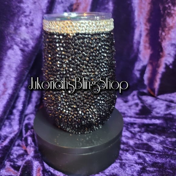 Bling Jack Skellington Halloween Wine Tumbler - Picture 2 of 2